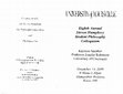 Research paper thumbnail of University of Louisville Philosophy Colloquium 2008 program