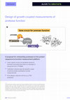 Research paper thumbnail of Design of growth-coupled measurements of protease function