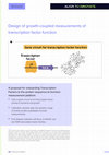 Research paper thumbnail of Design of growth-coupled measurements of transcription factor function