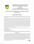 Research paper thumbnail of Effect of Internal Audit Quality on Corruption in Nigeria Public Sector