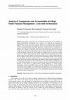 Research paper thumbnail of Analysis of Transparency and Accountability of Village Funds’Financial Management: a case study in Banyumas