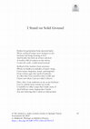 Research paper thumbnail of I Stand on Solid Ground