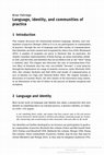 Research paper thumbnail of Language and Identity across Modes of Communication