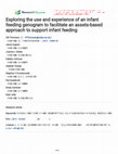 Research paper thumbnail of Exploring the use and experience of an infant feeding genogram to facilitate an assets-based approach to support infant feeding