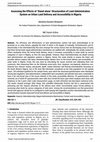 Research paper thumbnail of Assessing the Effects of ‘Stand-alone’ Structuration of Land Administration System on Urban Land Delivery and Accessibility in Nigeria