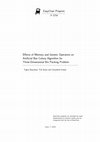 Research paper thumbnail of Effects of Memory and Genetic Operators on Artificial Bee Colony Algorithm for Three- Dimensional Bin Packing Problem