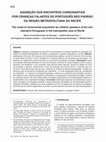 Research paper thumbnail of Aquisição dos encontros consonantais por crianças falantes do português não padrão da região metropolitana do Recife