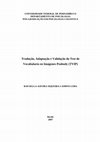 Research paper thumbnail of Tradução, adaptação e validação do test de vocabulario en Imágenes Peabody (TVIP)