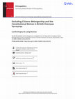 Research paper thumbnail of Excluding Citizens: Belongership and the Constitutional Demos in British Overseas Territories