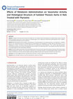 Research paper thumbnail of Effects of Melatonin Administration on Vasomotor Activity and Histological Structure of Isolated Thoracic Aorta in Rats Treated with Thyroxine