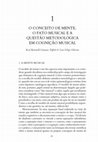 Research paper thumbnail of O conceito de mente, o fato musical e a questão metodológica em cognição musical