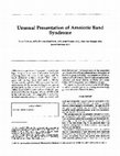 Research paper thumbnail of Unusual presentation of amniotic band syndrome