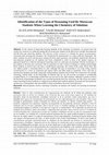 Research paper thumbnail of Identification of the Types of Reasoning Used By Moroccan Students When Learning the Chemistry of Solutions