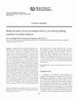 Research paper thumbnail of Reduced push forces accompany device use during sliding transfers of seated subjects