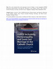 Research paper thumbnail of Chapter 3: Homosexuality, Same-Sex Union, and LGBTQI Inclusivity in the Catholic Church  (In Book: LGBTQI Inclusivity, Homosexuality, and Same-Sex Marriage in the Catholic Church: Pope Francis’s Synodal Theology, Sociology, and Moral Issues