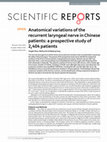 Research paper thumbnail of Anatomical variations of the recurrent laryngeal nerve according to the inferior thyroid artery and their clinical impact in patients undergoing thyroidectomy