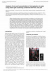 Research paper thumbnail of Analysis of size and concentration of microplastics in water using static light scattering combined with PCA and LDA