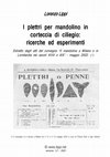 Research paper thumbnail of I plettri per mandolino in corteccia di ciliegio: ricerche ed esperimenti.