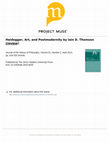 Research paper thumbnail of &lt;i&gt;Heidegger, Art, and Postmodernity&lt;/i&gt; by Iain D. Thomson (review)