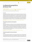 Research paper thumbnail of La dimensión geopolítica del desarrollo