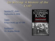 Research paper thumbnail of On Writing Stephen King Book (my summary + chatgpt )draft