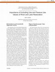 Research paper thumbnail of Importance of Including Use and Passive Use Values of River and Lake Restoration