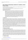 Research paper thumbnail of New biological phytosanitary treatment for strawberry culture: Fortuna variety