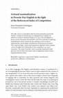 Research paper thumbnail of Actional nominalization in Present-Day English in the light of the Referenced Index of Competition