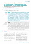 Research paper thumbnail of Des solutions fondées sur la nature pour une gestion durable des eaux souterraines ? Une revue des effets hydrogéologiques