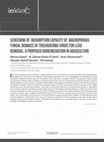 Research paper thumbnail of Screening of biosorption capacity of macroporous fungal biomass of Trichoderma viride for Lead removal: A proposed bioremediation in aquaculture