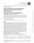 Research paper thumbnail of On the mechanisms of protein interactions: predicting their affinity from unbound tertiary structures