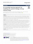 Research paper thumbnail of An ensemble learning approach for modeling the systems biology of drug-induced injury