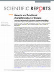 Research paper thumbnail of Genetic and functional characterization of disease associations explains comorbidity