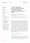 Research paper thumbnail of A length-adjustable vacuum-powered artificial muscle for wearable physiotherapy assistance in infants