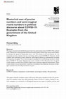 Research paper thumbnail of Rhetorical uses of precise numbers and semi-magical round numbers in political discourse about COVID-19: Examples from the government of the United Kingdom