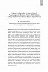 Research paper thumbnail of Urgensi Pembentukan Peraturan Daerah Penyelenggaraan Bantuan Hukum Di DKI Jakarta Sebagai Implementasi Konsep Negara Kesejahteraan