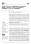 Research paper thumbnail of Two Approaches to Analyze Whether Citizens’ National Identity Is Affected by Country, Age, and Political Orientation—A Fuzzy Eco-Apostle Model