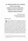 Research paper thumbnail of El orientalismo de la Misión China: lecturas sobre las religiosidades “otras” en el Confucius Sinarum Philosophus