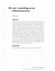 Research paper thumbnail of On not/unveiling as an ethical practice (2011)