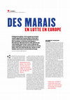 Research paper thumbnail of Des Marais en lutte en Europe