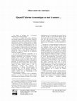 Research paper thumbnail of Quand l'alarme économique se met à sonner