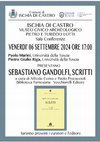 Research paper thumbnail of Presentazione del volume Sebastiano Gandolfi, "Scritti", a c. di A. Cento e P. Procaccioli, Manziana, Vecchiarelli, 2022 (Biblioteca Farnesiana. Testi 1). Ischia di Castro, Museo civico archeologico Pietro e Turiddo Lotti, 6 settembre 2024, ore 17.00