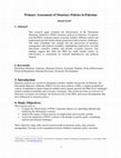 Research paper thumbnail of Monetary Policies Assessment in Palestine