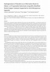 Research paper thumbnail of Hydrogenolysis of Glycidol as an Alternative Route to Obtain 1,3-Propanediol Selectively Using MO<sub> <i>x</i> </sub> -Modified Nickel-Copper Catalysts Supported on Acid Mesoporous Saponite