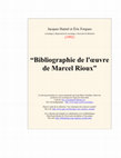 Research paper thumbnail of Bibliographie de l'oeuvre de Marcel Rioux