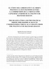 Research paper thumbnail of El “éthos” del gobernante y el orden político: claves filosóficas para la comprensión de la virtud como capacidad a partir de “El Político” de Baltasar Gracián