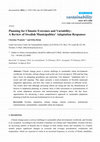 Research paper thumbnail of Article Planning for Climatic Extremes and Variability: A Review of Swedish Municipalities ’ Adaptation Responses