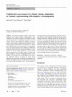 Research paper thumbnail of Collaborative Governance for Climate Change Adaptation: Mapping citizen-municipality interactions