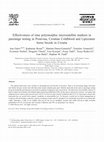 Research paper thumbnail of Effectiveness of nine polymorphic microsatellite markers in parentage testing in Posavina, Croatian Coldblood and Lipizzaner horse breeds in Croatia