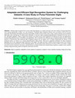 Research paper thumbnail of Adaptable and Efficient Digit Recognition System for Challenging Datasets: A Case Study on Pump Flowmeter Digits